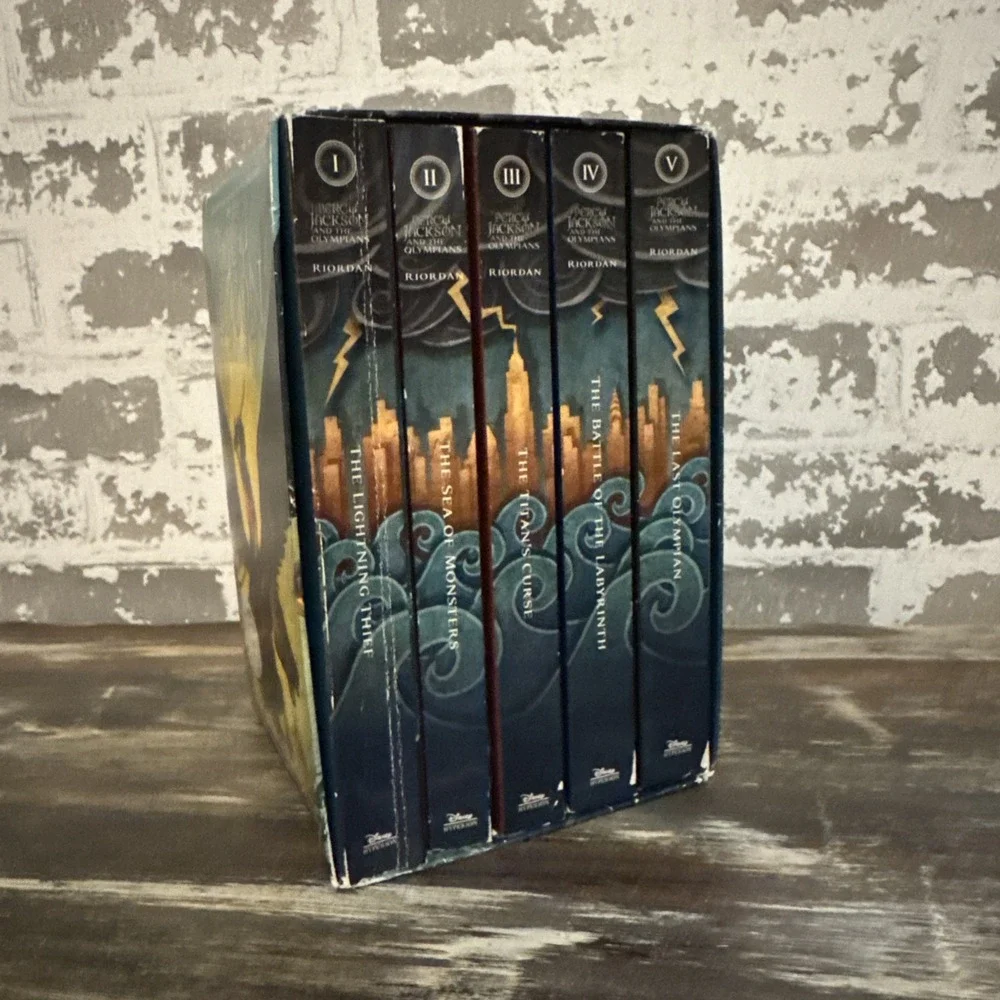 PERCY JACKSON & the Olympians Series RICK RIORDAN 5 Book Paperback Box Set *Read